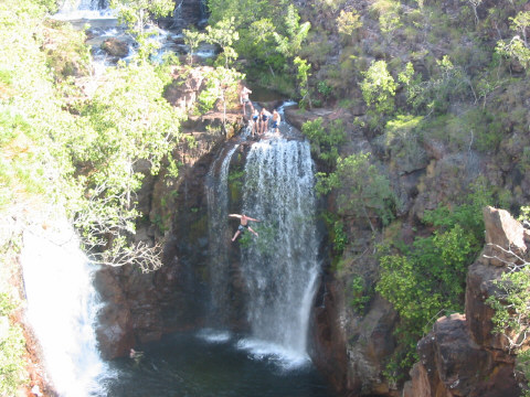 Florence Falls (with some freak jumping off)