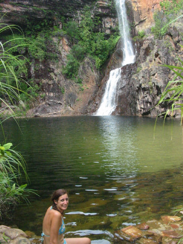Fi soaks in Tjaynera Falls